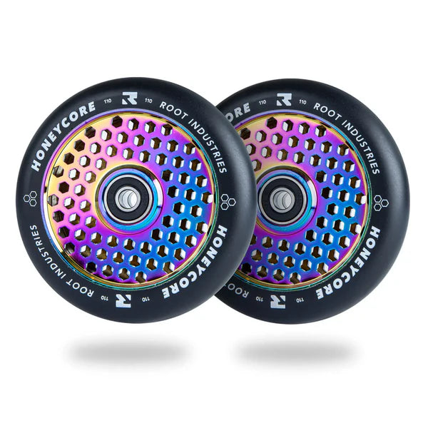 Root Industries HONEYCORE 110mm Wheels (Black/Rocket Fuel)