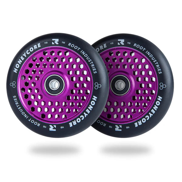 Root Industries HONEYCORE 110mm Wheels (Black/Purple)