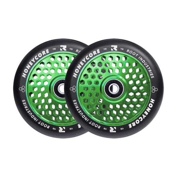 Root Industries HONEYCORE 110mm Wheels (Black/Green)