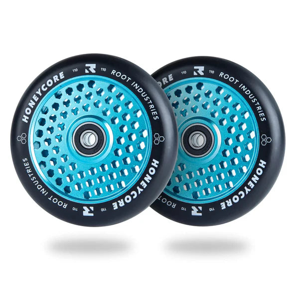 Root Industries HONEYCORE 110mm Wheels (Black/Sky Blue)