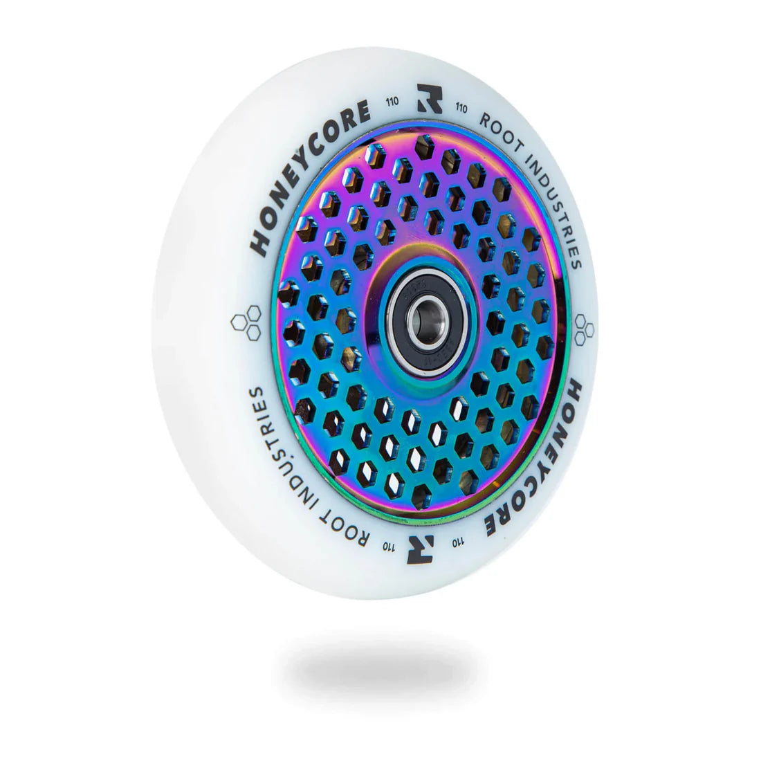 Root Industries HONEYCORE 110mm Wheels (White/Rocket Fuel)
