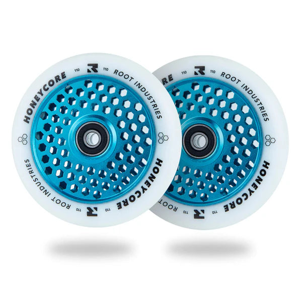 Root Industries HONEYCORE 110mm Wheels (White/Blue)