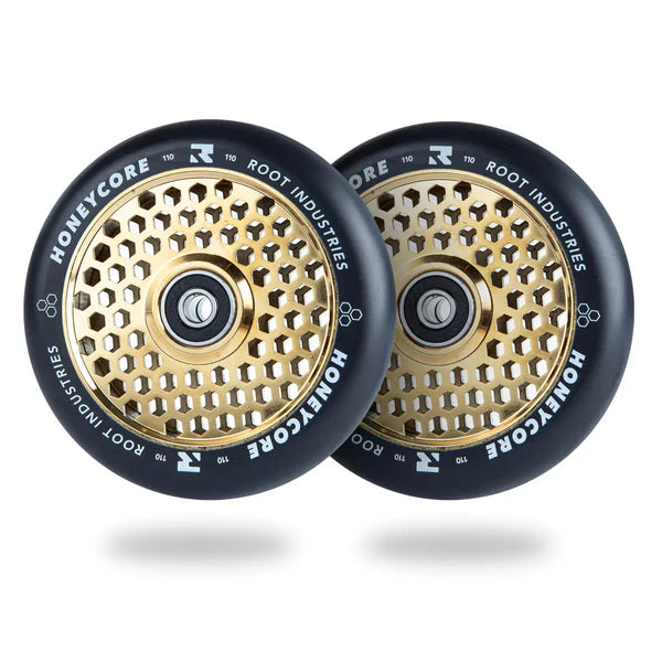 Root Industries HONEYCORE 110mm Wheels (Black/Gold)