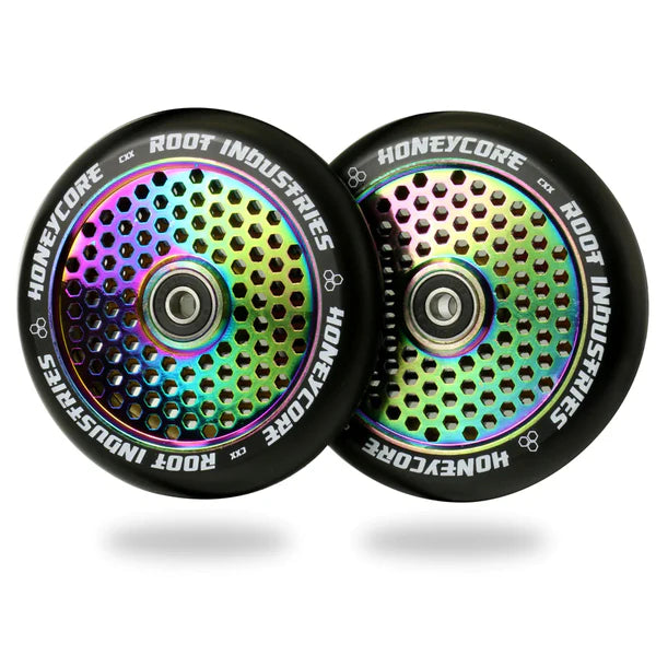 Root Industries HONEYCORE 120mm Wheels (Black/Rocket Fuel)