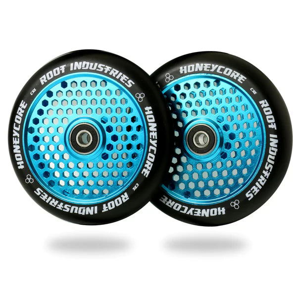 Root Industries HONEYCORE 120mm Wheels (Black/Sky Blue)